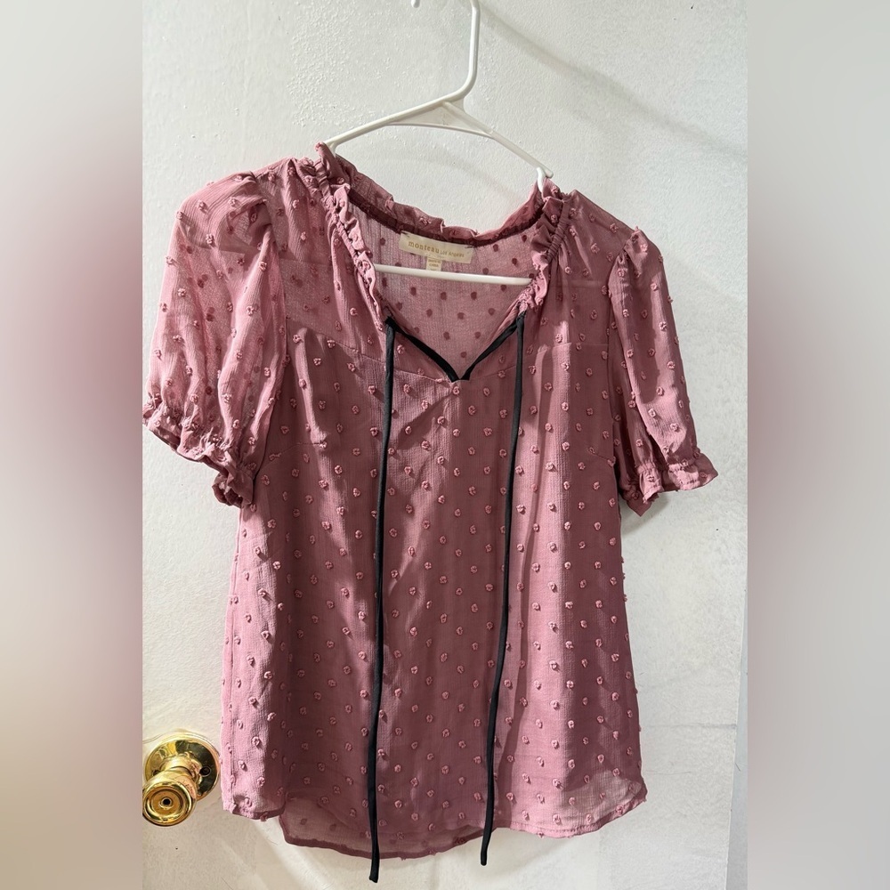 Monteau Mauve Textured Blouse